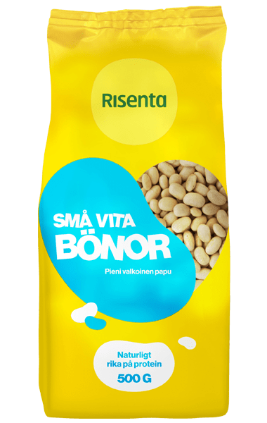 Påse med små vita bönor från Risenta