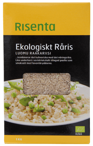 Förpackning med ekologiskt råris från Risenta