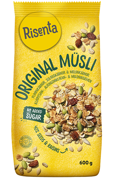 Förpackning med Original Müsli från Risenta