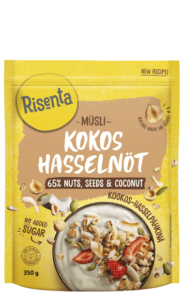 Påse med Müsli Kokos Hasselnöt från Risenta