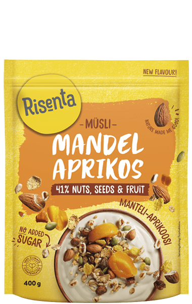 Påse med Müsli Mandel Aprikos från Risenta