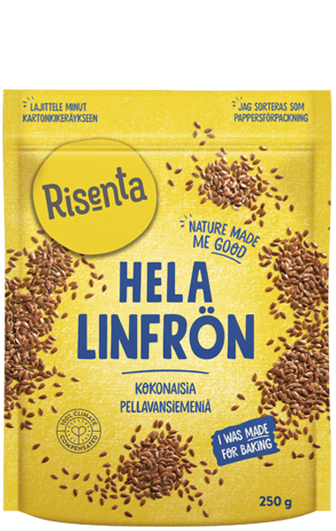 Påse med hela linfrön från Risenta