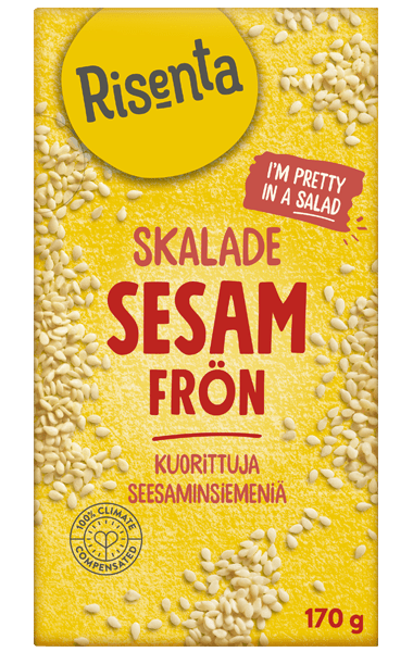 Påse med skalade sesamfrön från Risenta