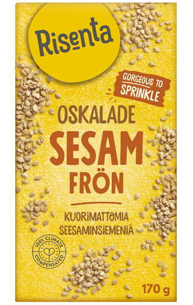 Påse med oskalade sesamfrön från Risenta