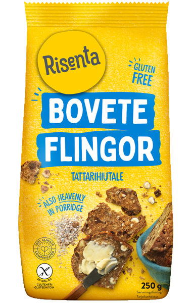 Påse med boveteflingor från Risenta