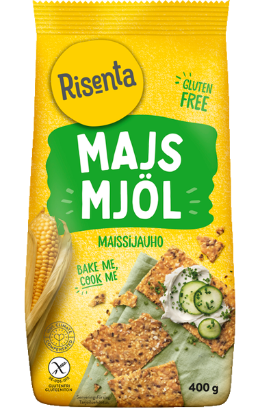Påse med majsmjöl från Risenta