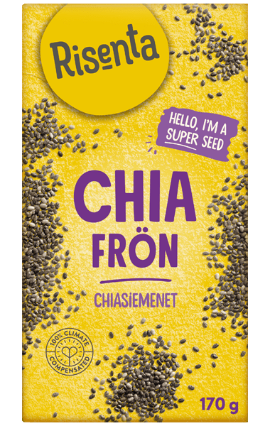 Förpackning med chiafrön från Risenta