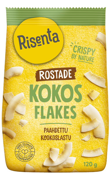 Påse med rostade kokosflingor från Risenta